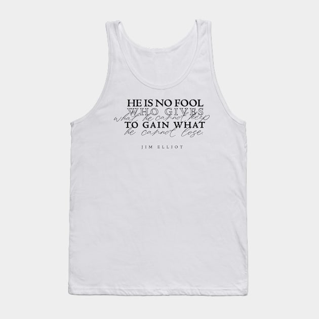 He is No Fool Tank Top by saigemint